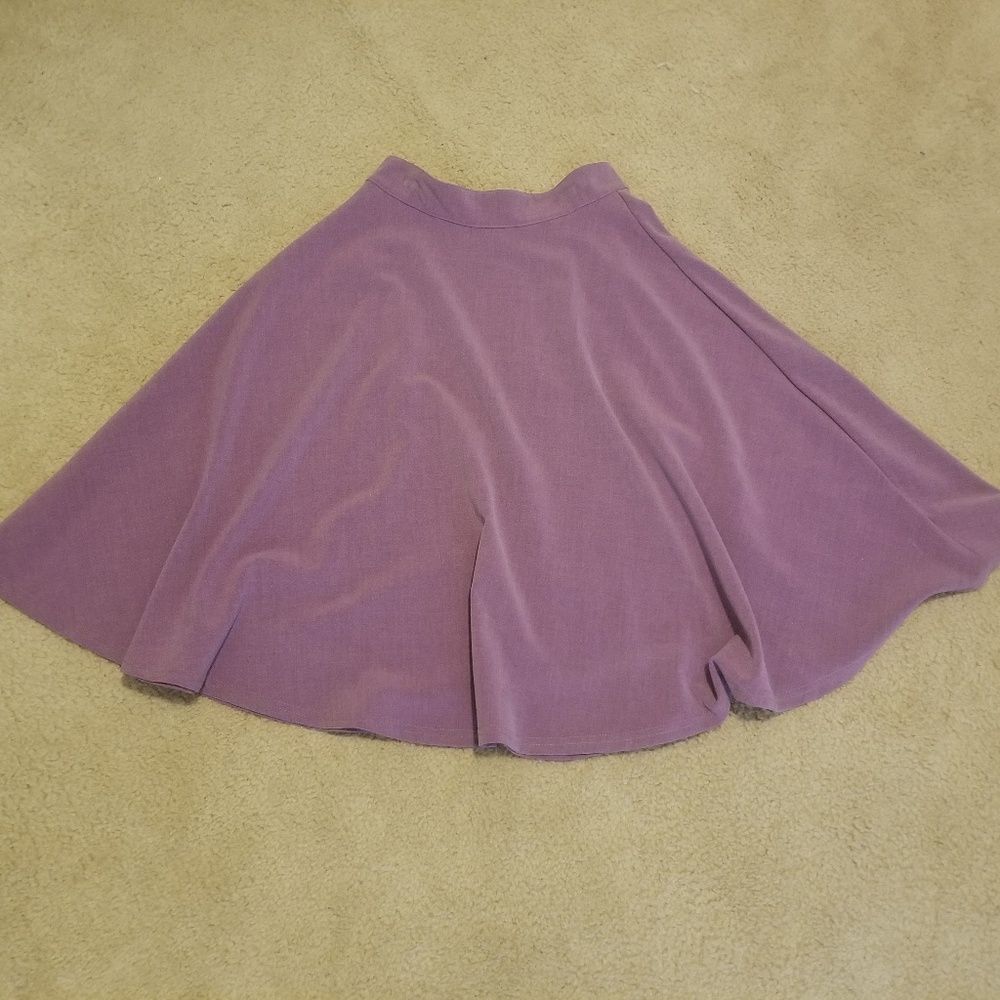 High-Waisted Purple Skirt
